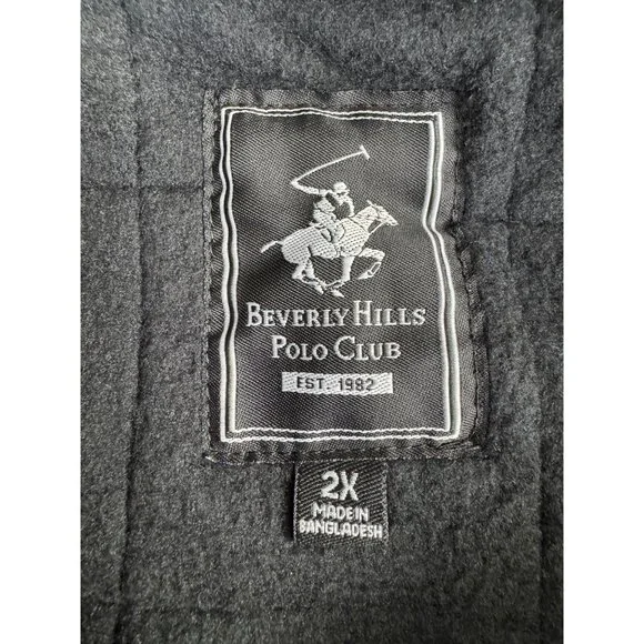 Mens Black Beverly Hills Polo Club Full-Zip Jacket 2X Polyester Expedition NWT - Picture 11 of 14